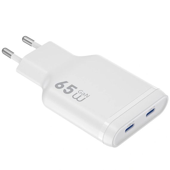 СЗУ WIWU G035 Essen PD65W GaN (2USB-C) White | Зображення 2