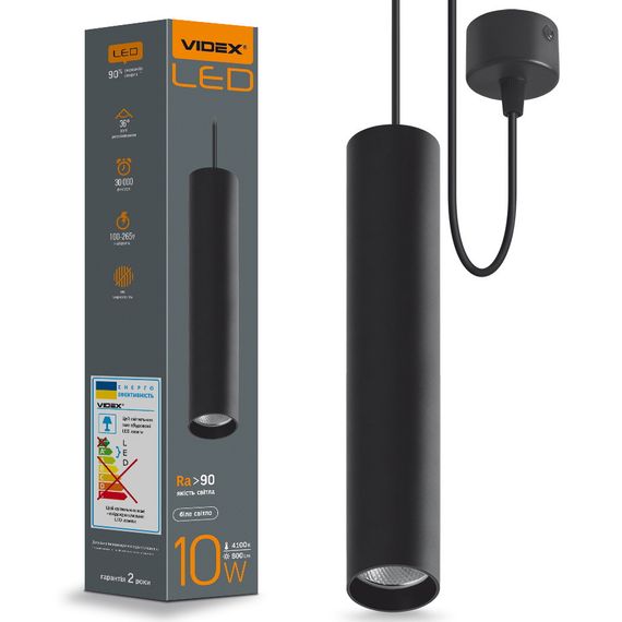 Підвісний світильник VIDEX VL-SP-10034B 10W 4100K LED чорний | Зображення 1