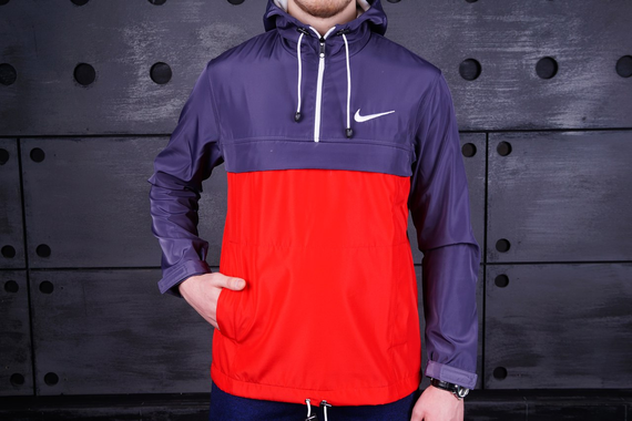 Анорак nike President сіро-червоний S