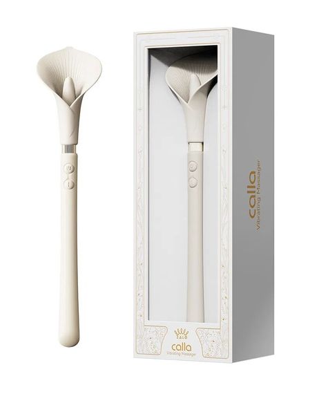 Розкішний вібромасажер Zalo – Calla Ivory White, двосторонній, 2 мотори | Зображення 7