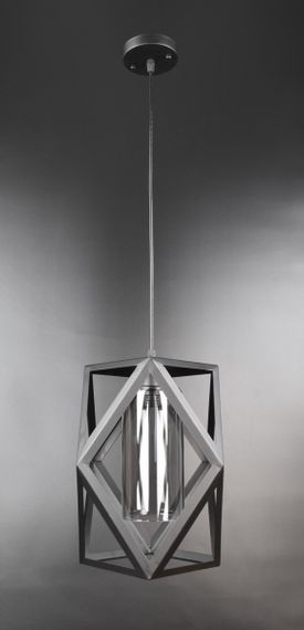 Люстра підвісна LOFT на 1 лампочку 25955 Чорний 40-95х28х28 см. | Зображення 1