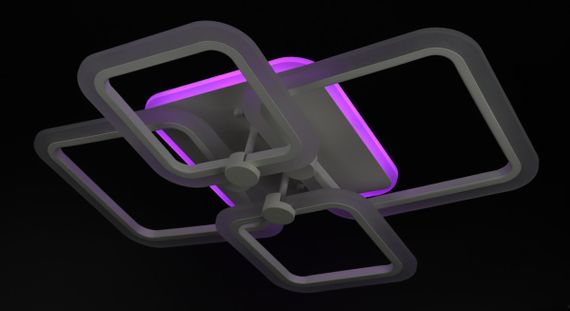 Люстра світлодіодна стельова LED світильник для квартири на стелю лед з пультом 25735 Білий 11х48х60 см. | Зображення 6