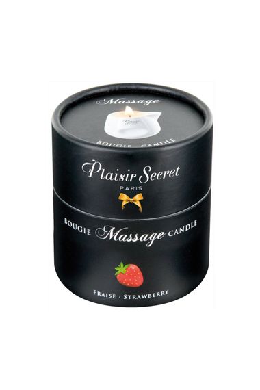 Масажна свічка Plaisir Secret Bougie Strawberry з ароматом полуниці, 80 мл | Зображення 2
