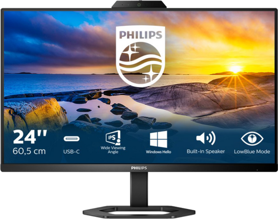 Монiтор 23.8" Philips 24E1N5300HE/00 Black