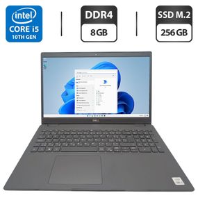 Ноутбук Dell Latitude 3510 / 15.6" (1920x1080) IPS / Intel Core i5-10210U (4 (8) ядра по 1.6 - 4.2 GHz) / 8 GB DDR4 / 256 GB SSD M.2 / Intel UHD Graphics / WebCam б/в