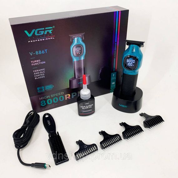 Машинка для стрижки акумуляторна з керамічними ножами, Електробритва для стрижки голови RF-84 | Зображення 9