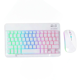 Бездротова Портативна Клавіатура і Миша Портативна Bluetooth на Акумуляторі з Підсвічуванням і Українською Розкладкою для ПК