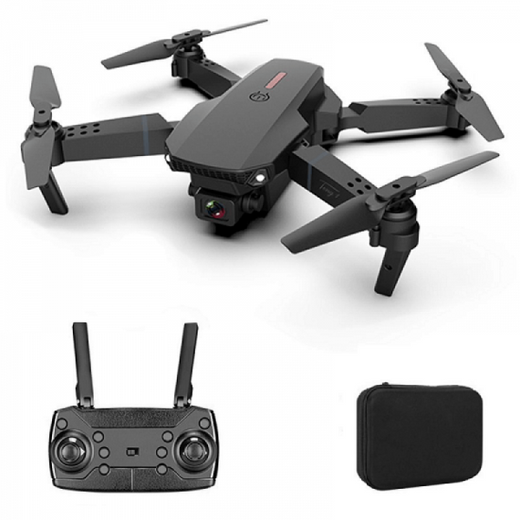 Квадрокоптер E525 / E88 PRO Black – дрон з 4K камерою, FPV, барометр, до 15 хв польоту + кейс