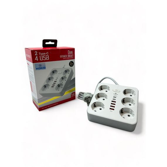 Мережевий фільтр живлення XoKo XK-SP-6-4-2-WH | Зображення 1