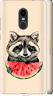 Чохол на Xiaomi Redmi Note 4X Єнотик з кавуном "4605m-951-2448"