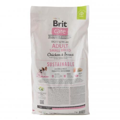 Сухой корм Brit Care Dog Sustainable Adult Small Breed для собак малых пород, с курицей и насекомыми, 7 кг | Зображення 6
