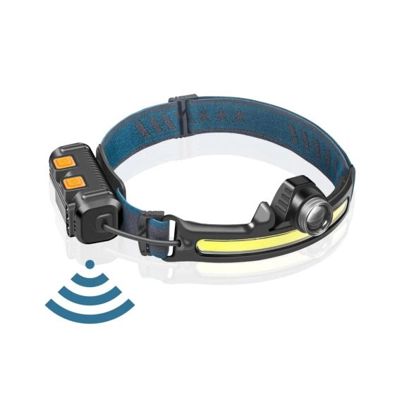 Налобний ліхтар, прожектор COB W678-2 — чорний