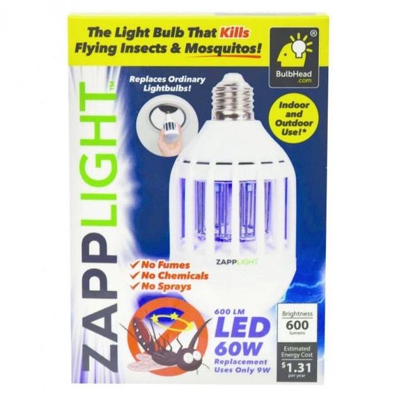 Світлодіодна лампа знищувач комарів комах 2 в 1 ZAPPLIGHT