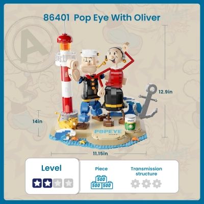 Конструктор Pantasy Popeye Папай з Оливою (86401) | Зображення 6