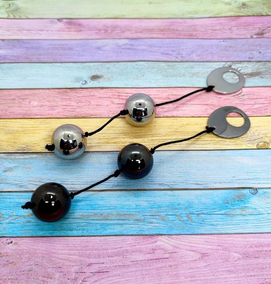 Металеві вагінальні кульки DOMINO METALLIC BALLS, SILVER | Зображення 2