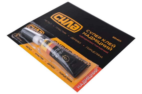 Супер клей 3г (планшет 6шт) СИЛА | Зображення 1