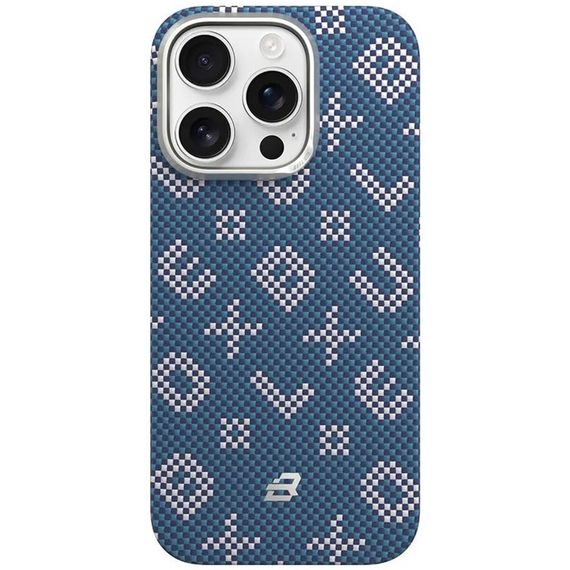 TPU+PC чохол Blueo Gilded Tactile Woven with MagSafe для Apple iPhone 15 Pro (6.1") Blue | Зображення 1