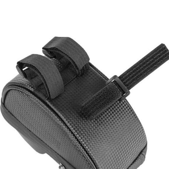 Велосумка на кермо з тримачем під телефон на блискавці F004/222G Чорна