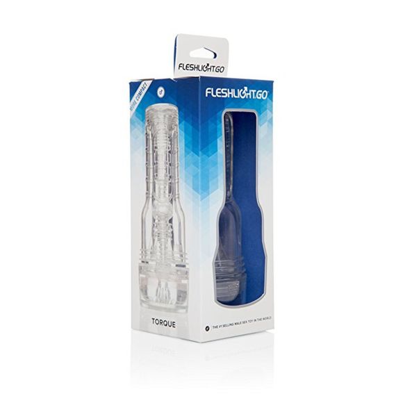Мастурбатор в колбе с внутренним рельефом Fleshlight GO Torque Ice, прозрачный sexstyle | Зображення 3
