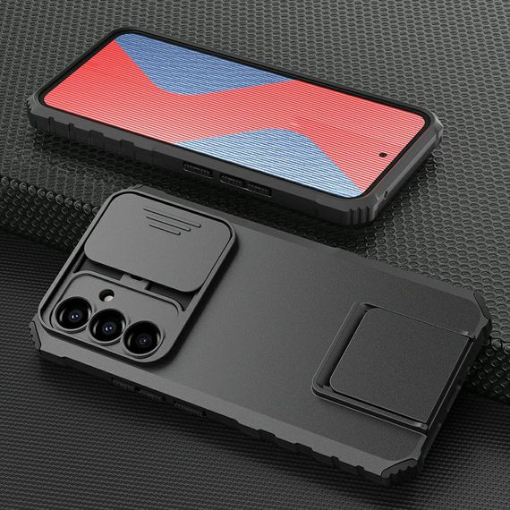 Чехол Kickstand с защитой камеры для Samsung Galaxy A14 цвет Черный | Зображення 2