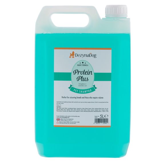 Шампунь Dezynadog Protein Plus High Volume для стрижених порід зміцнює і додає об єму неслухняній шерсті підходить для отрим