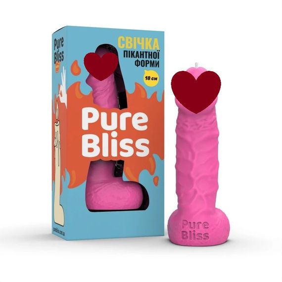Свічка пікантної форми Pure Bliss BIG Pink рожева, 18 см sexstyle