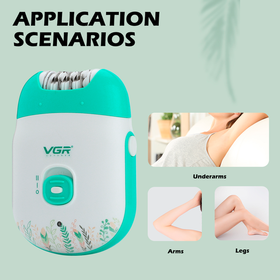 Епілятор жіночий акумуляторний з підсвічуванням VGR V-726 | Зображення 3