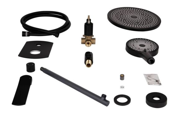 Душова система універсальна Qtap Slavonice Black Matt прихованого монтажу QTSLA113BLM45900 | Зображення 2