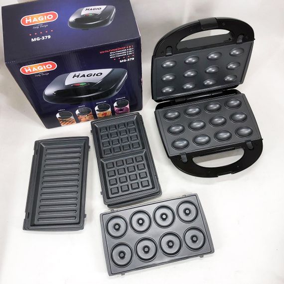 Контактні притискні грилі, Решітки для смаження м'яса та овочів, Бутербродниця і вафельниця 4в 1 TU-71 | Зображення 8