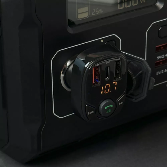 Автомобільний зарядний пристрій з функцією трансмітера FM Launcher Power PD-01 2USB+Type-C, FM модулятор | Зображення 8