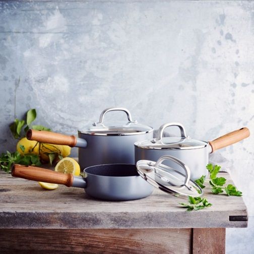 Набір ковшів з кришками GreenPan Mayflower Pro CC005410-001 6 предметів сірий | Зображення 2