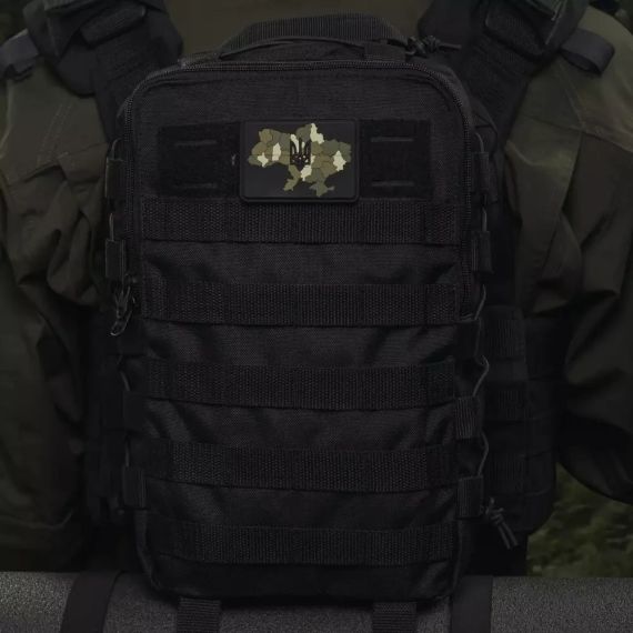 Рюкзак тактичний 10л Чорний, штурмовий рюкзак військовий Ukrarmor укрармор Cordura 1000D, рюкзак ЗСУ MOLLE | Зображення 6