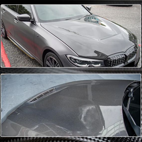 Капот (2018-2022, Карбон) для BMW 3 серия G20/21 2018- гг | Зображення 3