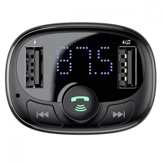 АЗП FM модулятор Baseus S-09A 10W (2USB-A) (CCMT) Black | Зображення 4