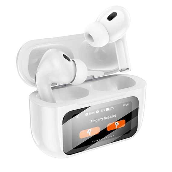 Бездротові навушники HOCO EW72 Soar true wireless ANC Noise Reduction touch screen BT headset White | Зображення 1