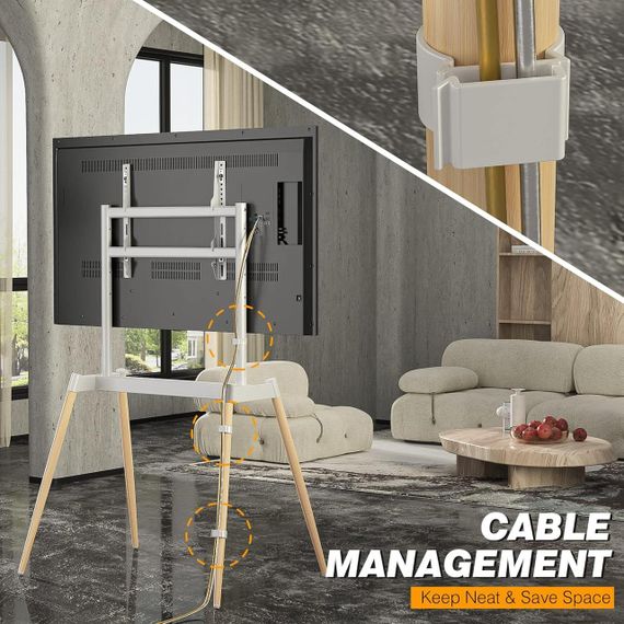 Кронштейн підлоговий для ТВ, Підлогова стійка для телевізора, Підставка під телевізор, Rfiver Wood | Зображення 2