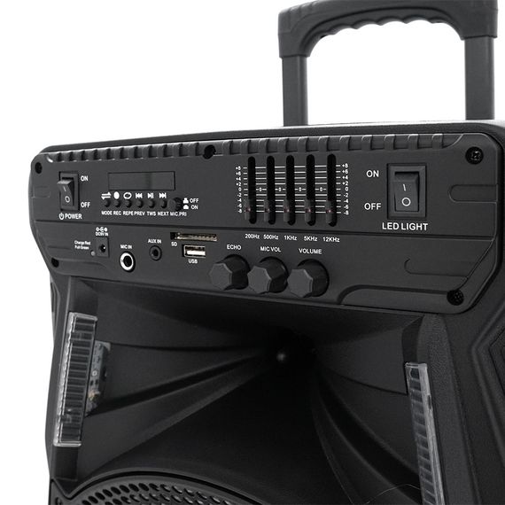 Потужна акустична система з підсвічуванням ZXX-7373, 400W, Дротовий мікрофон | Зображення 3