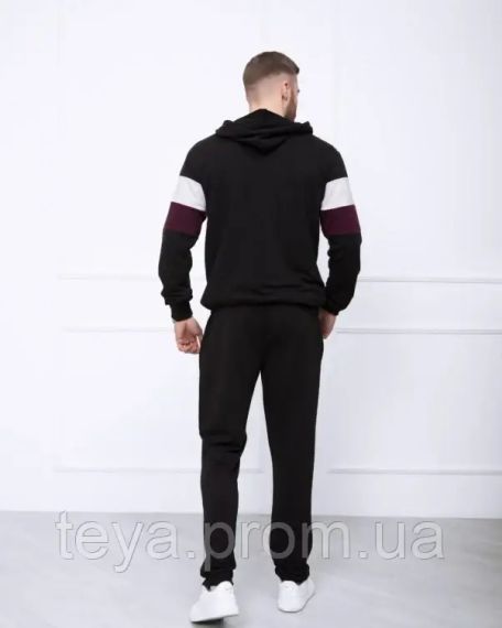 Спортивний костюм колір чорний розмір 3XL FI_004551 | Зображення 2