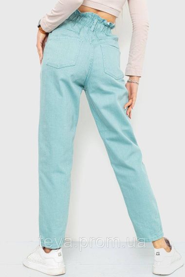 Модные женские джинсы однотонные сезон весна-лето цвет оливковый FG_00111 | Зображення 3