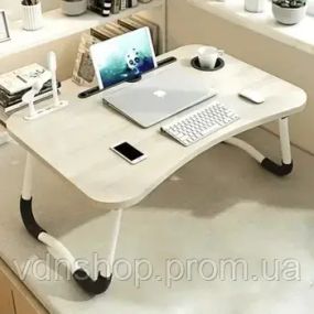 Стол для ноутбука и планшета M&T Displays складной 60х40х28 матовый под дерево