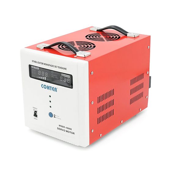 Стабілізатор напруги Conter MSER 10000 VA-V2/7500W однофазний, сервопривід, монтажу підлоги, LED дисплей, діапазон 130-260V, | Зображення 1