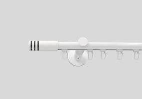 Однорядний стіновий імпресійний карниз Аресто білий комплект Модуло 225 см.