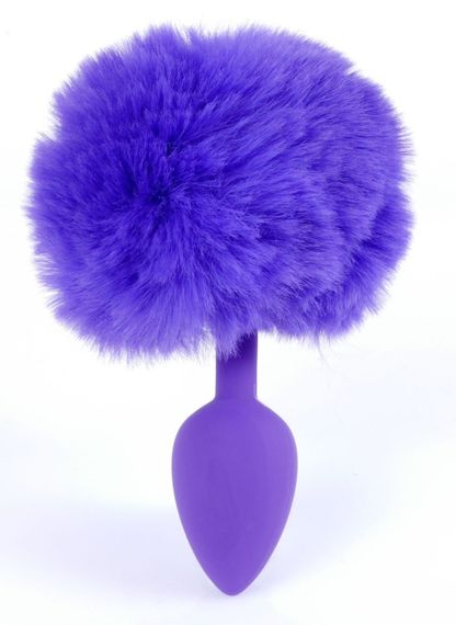 Анальная пробка ( размер S ) с хвостом Boss Series - Silicon PLUG Bunny Tail Purple, BS6400101 sexstyle | Зображення 4