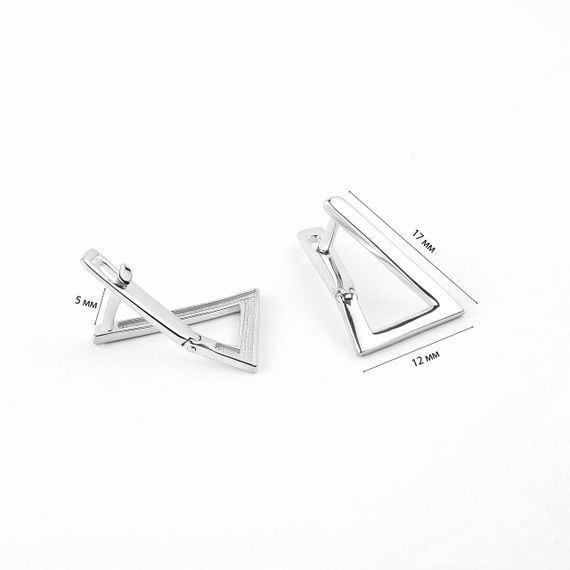 Срібні сережки трикутники Дельта Sirius | Зображення 4