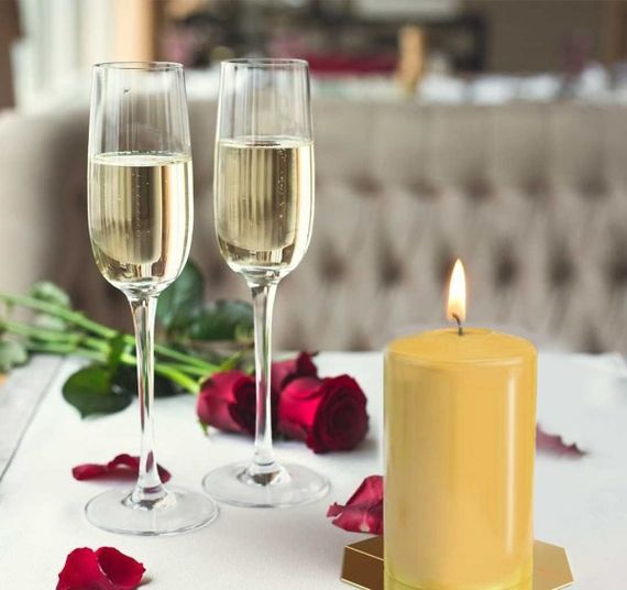 Набір свічок 4 шт. циліндр Bispol AURA Candles Жовті (sw40/60-010) | Зображення 2