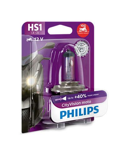 Мотолампа галогеновая PHILIPS 12636CTVBW HS1 35/35W 12V PX43t CityVision blister | Зображення 1