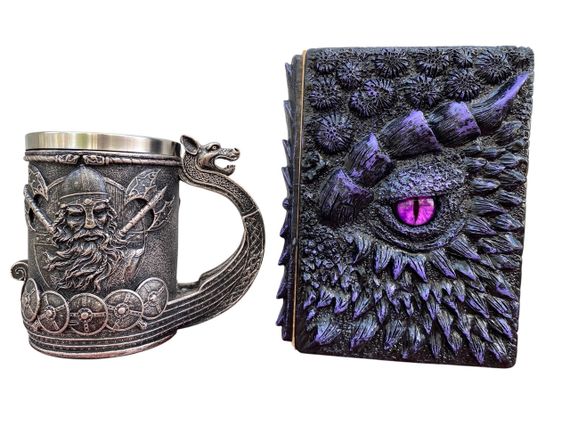 Подарунковий набір Кухоль 3D Корабель Вікінгів і Блокнот 3D «Око Ілюзій»