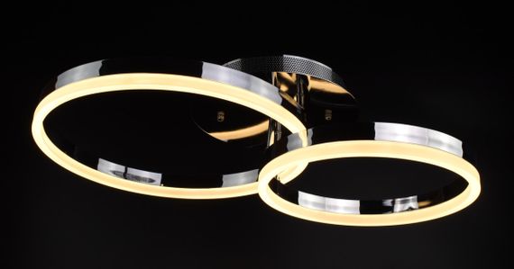 Люстра світлодіодна стельова LED світильник для квартири на стелю лед з пультом 25642 Хром 10х40х62 см. | Зображення 2