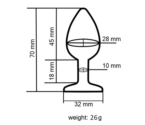 Силіконова анальна пробка EGZO - Silicone Red Round Plug Rainbow, size S Sex Aura | Зображення 2