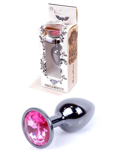 Анальная пробка -Jewellery Dark Silver PLUGPink sexstyle